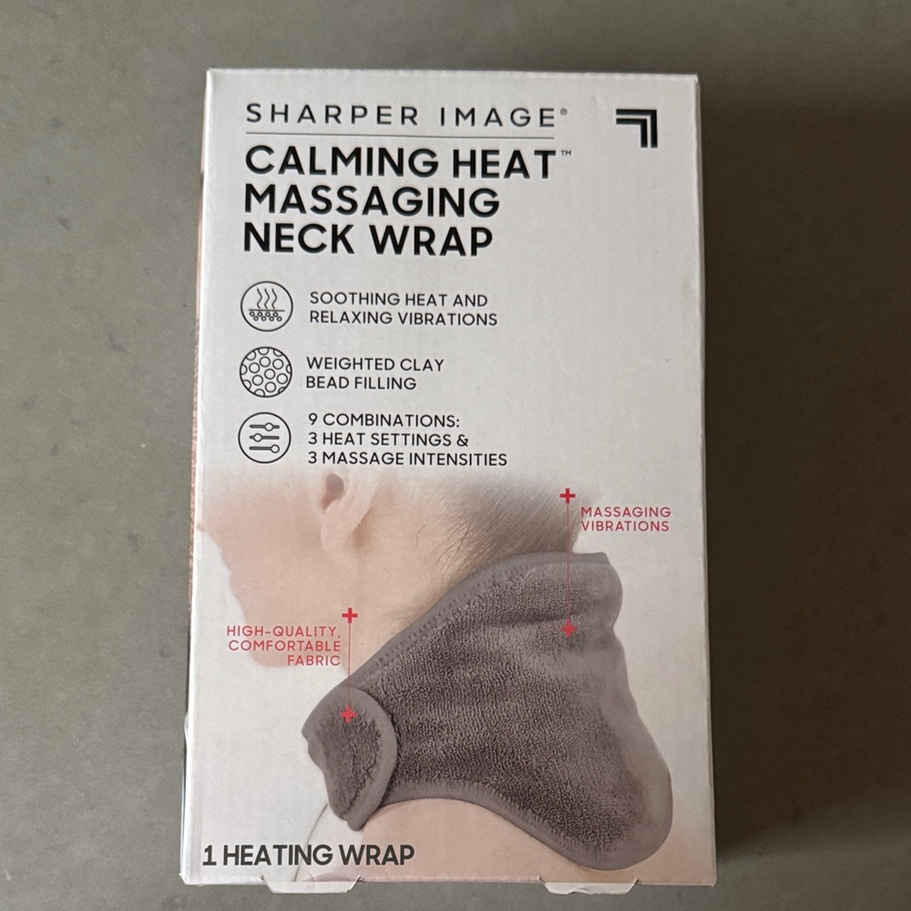 Sharper Image Gray Massaging Neck Wrap
